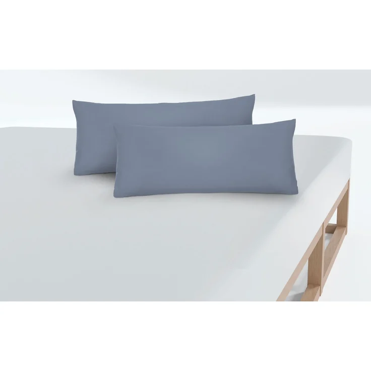 biberna Feinjersey-Kissenbezug, 2-teilig, blau, 40x60 cm – Bild 3