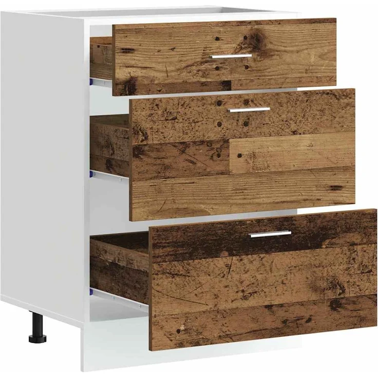vidaXL Küchenunterschrank Lyon Altholz-Optik Holzwerkstoff 854257 – Bild 5