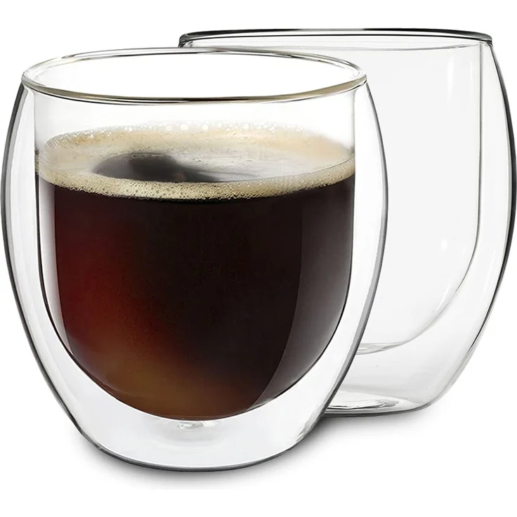 DUOS Jumbo doppelwandiges Thermoglas 310ml Borosilikatglas handgemacht Transparent – Bild 5