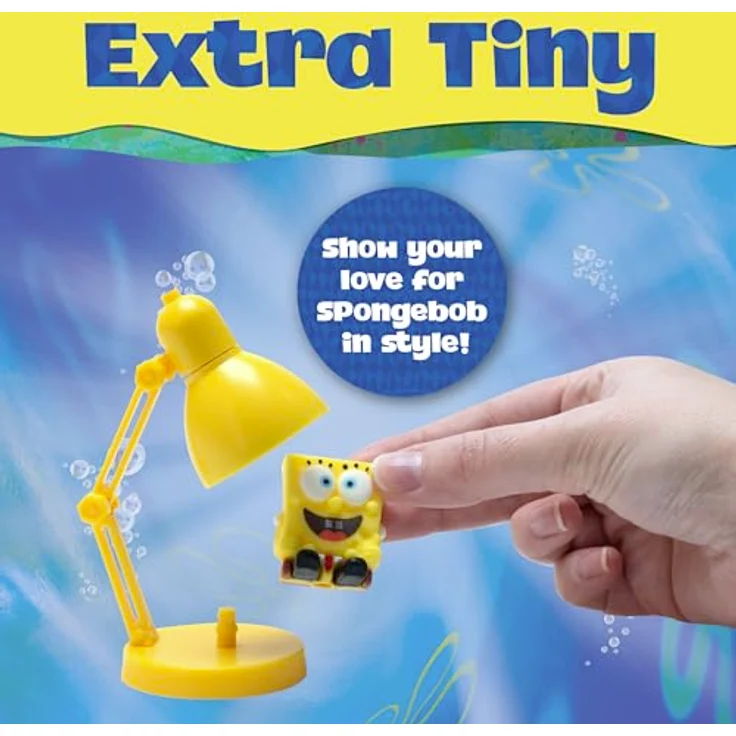 Blue Sky Studios Spongebob Schwammkopf Mini Lampe, LED Nachtlicht mit aufsteckbarer Sammelfigur, batteriebetrieben – Bild 3