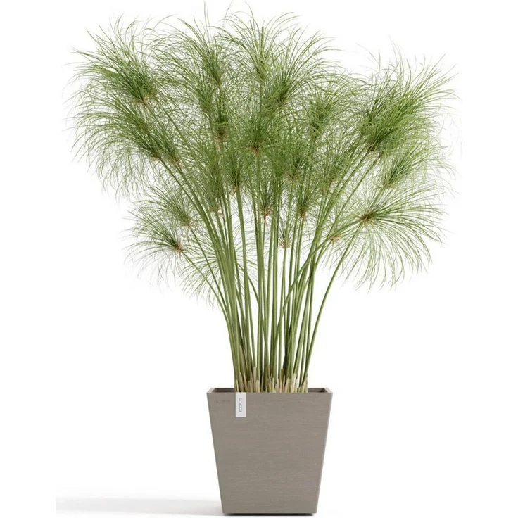 ECOPOTS Blumentopf Rotterdam 25 + Wassersystem Taupe, für innen und außen: frostsicher, bruchsicher und lichtbeständig – Bild 1