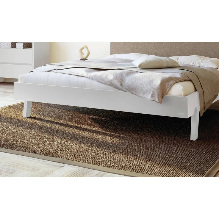 Hasena Polsterbett Lorenzo Weiß mit gepolstertem Kopfteil 120x200 cm, Komforthöhe 25 cm MDF weiss deckend – Bild 4