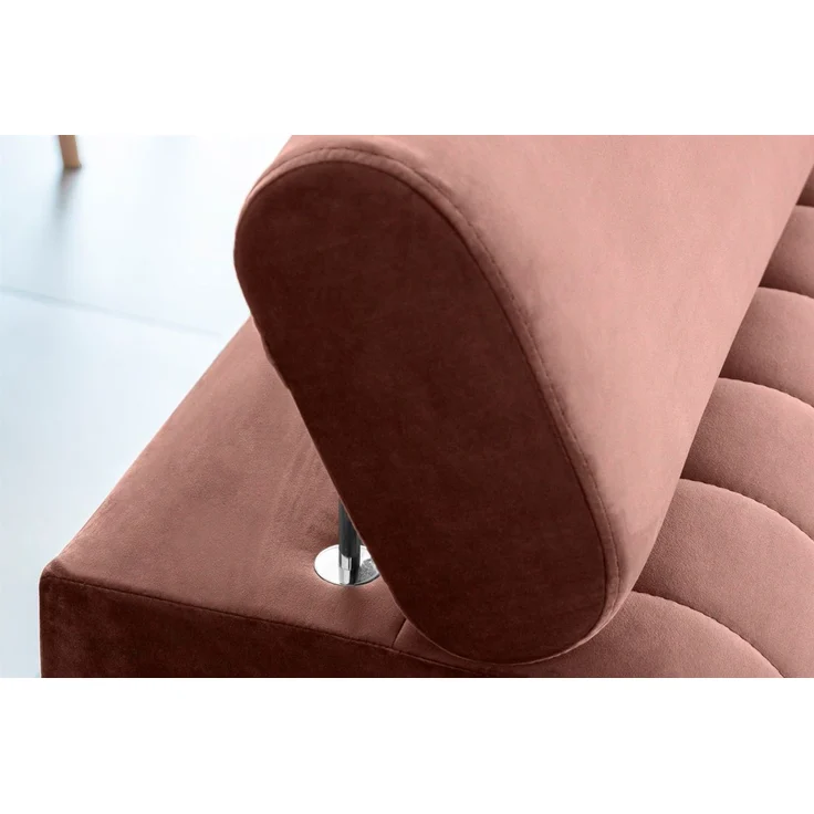 Sofa 3-Sitzer mit Schlaffunktion Schlafsofa ELENI Stoff Monolith Altrosa – Bild 5