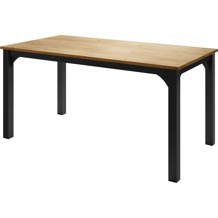 Esstisch Fagab 160 (Farbe: Schwarz / Eiche Craft Gold) – Bild 1