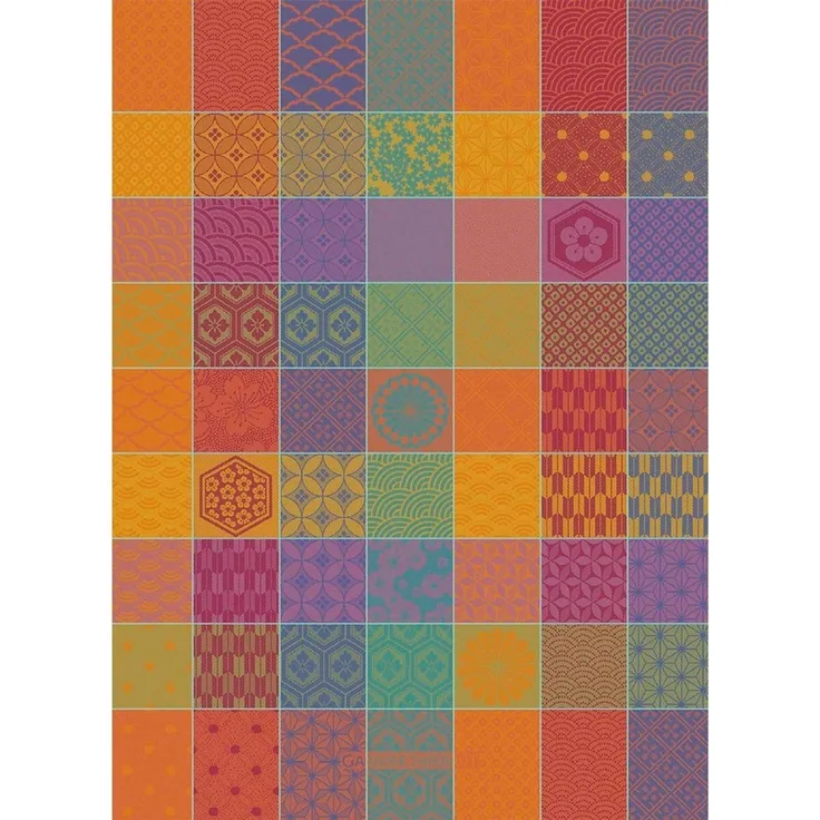 Garnier-Thiebaut Geschirrtuch Mille Hana Tor Floralies 56x78 Cm 100% Gekämmte Baumwolle