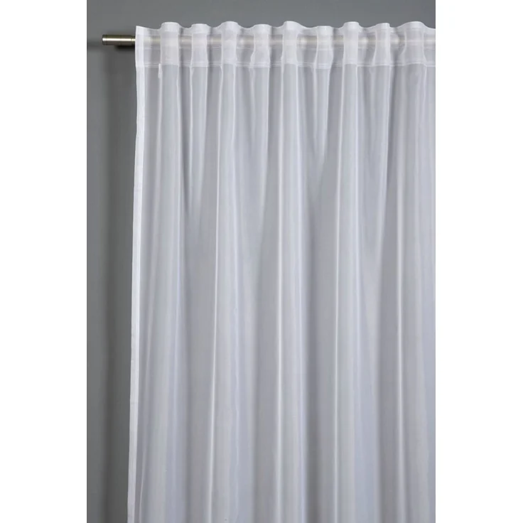 GARDINIA Gardine Schal mit Gardinenband Voile Uni (1 St), verdeckte Schlaufen, transparent, Stoff Voile Uni – Bild 2