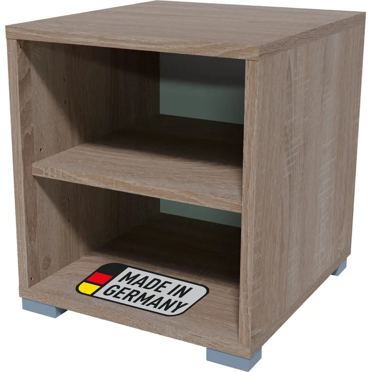BADEDU VEER Regal 35 cm breit, Braun, 2 Fächer