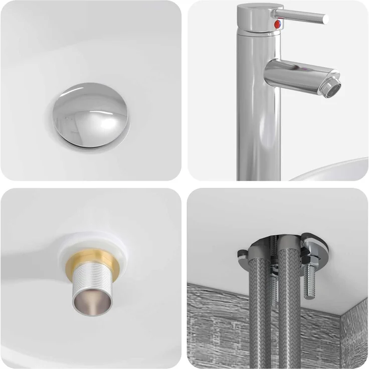 vidaXL Badezimmerschrank-Set 2 stk. Grau Sonoma 79,5 x 44,5 x 80 cm 3404100 – Bild 8