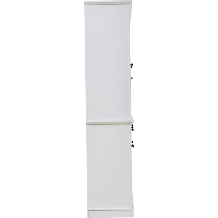 Vitrine 119,5 x 40 x 180 cm aus MDF mit Glas, 5 Türen, 4 Schubladen und LED – Bild 10