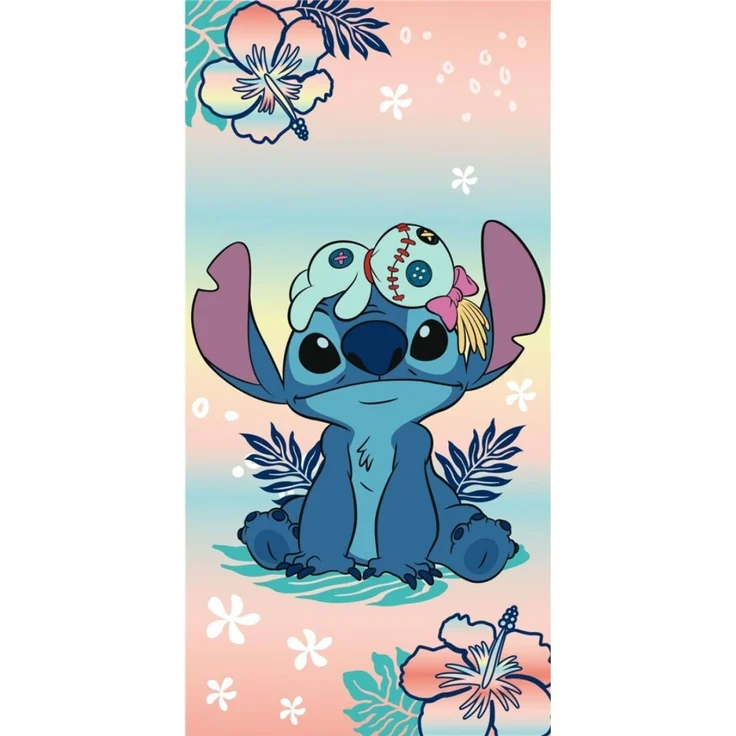 Disney Lilo & Stitch Strandtuch 70 × 140 cm leicht und schnelltrocknend – Bild 1