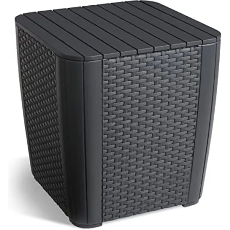 Allibert Garten-Beistelltisch Luzon, Graphitgrau, 39x39 cm