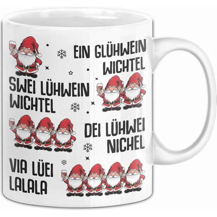 Trendation Tasse Weihnachten Tasse Geschenk Glühwein Ein Glühwein Wichtel Swei Glühwe – Bild 1