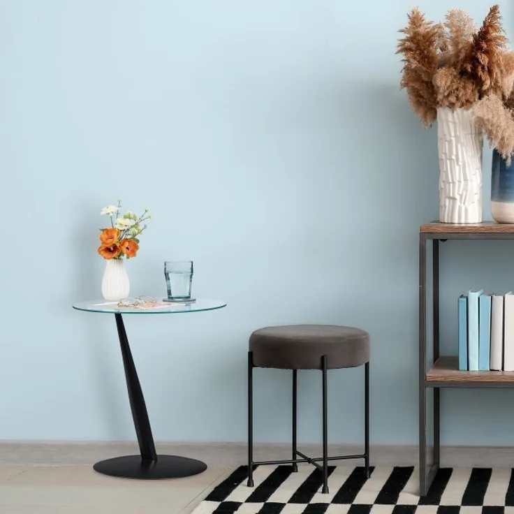 Schwarzer Beistelltisch aus Glas – Bild 5