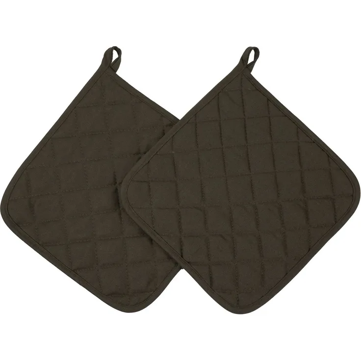 ZOLLNER Topflappen, (Set), 24 x 24 cm, 100% Baumwolle, Temperaturbeständig bis 100°C