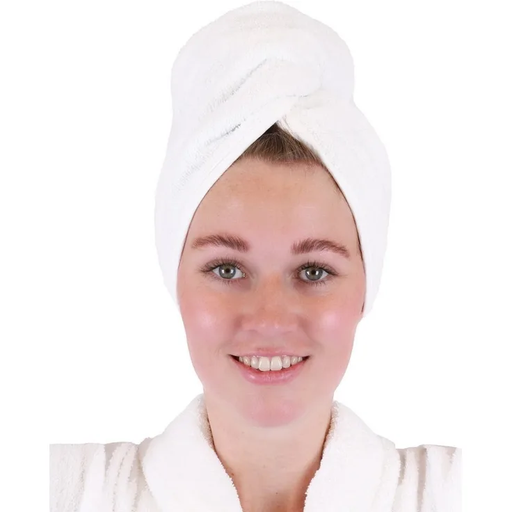 Betz Turban-Handtuch mit Knopf BERLIN Kopfhandtuch Haarturban, (1-St), mit Knopfverschluss