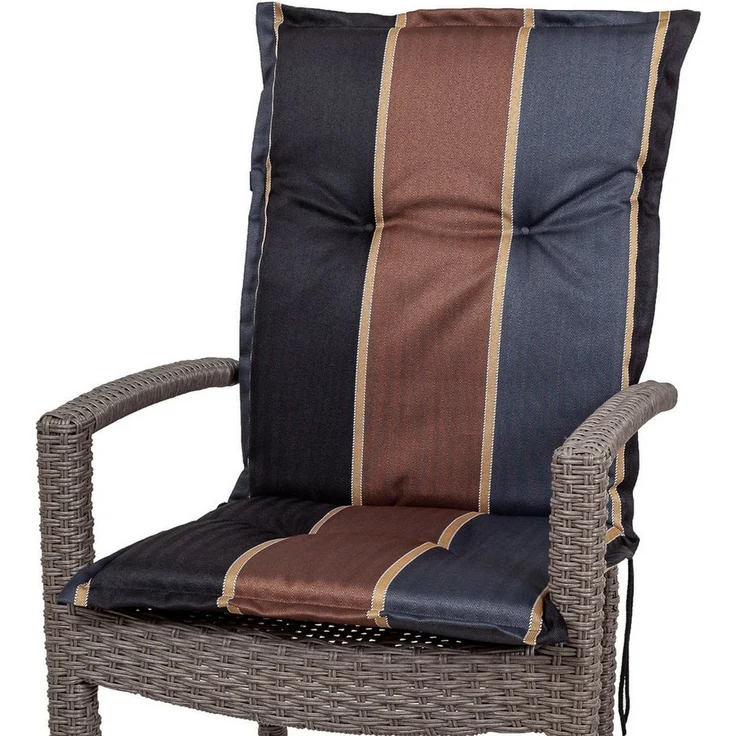 Sun Garden Sesselauflage Niederlehner Naxos 20536-800 schwarz-grau-braun 105x49x6 cm Sun Garden – Bild 2