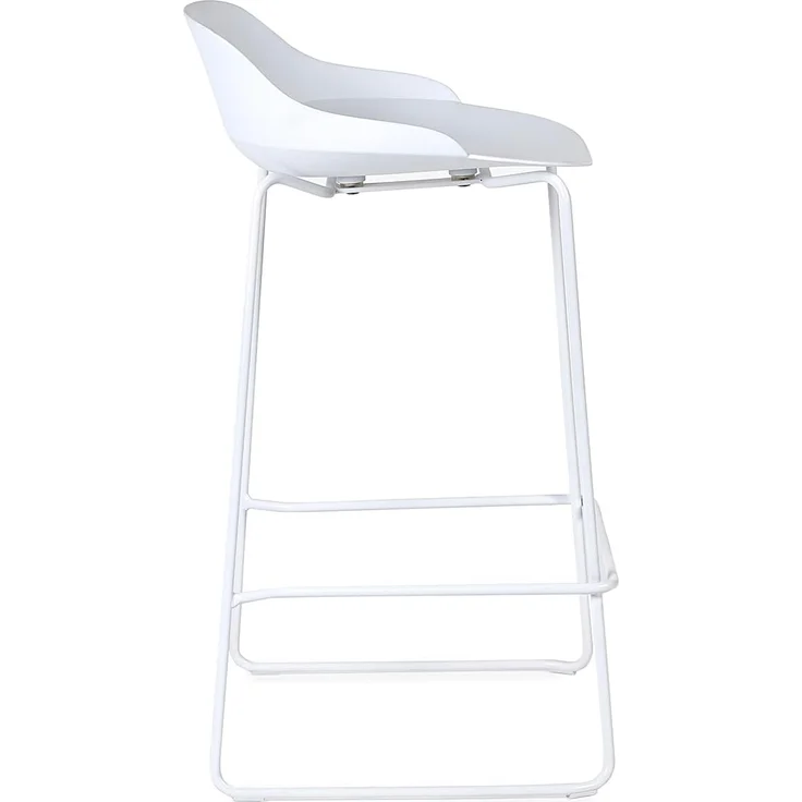 Julian Bowen 2er-Set Rocco-Hocker, Weiß, Polypropylen, 83 x 48 x 49 cm – Bild 7