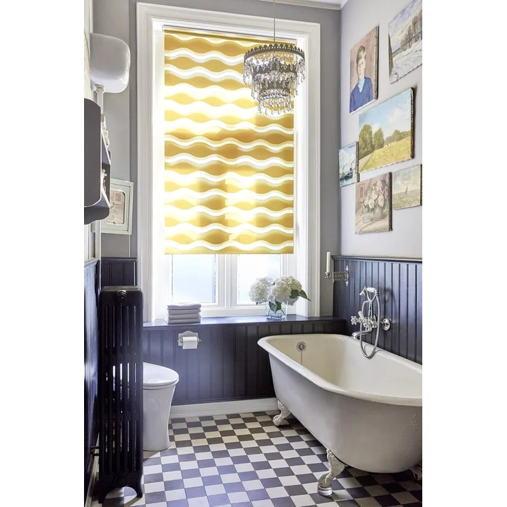 Lichtblick Sonnenschutzsysteme GmbH Doppelrollo Stockholm 90 cm x 150 cm (BxL) Senfgelb Duo Rollo in extravagantem Stil; Klemm- und schraubbar; Lichtdurchlässig und blickdicht – Bild 2