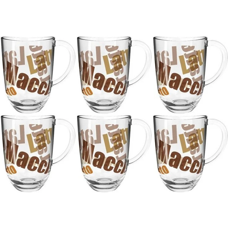 LEONARDO Latte-Macchiato-Tasse NAPOLI, 6-tlg, Glas, Latte Macchiato-Tasse, 380 ml, 3-farbig, 6-teilig – Bild 4