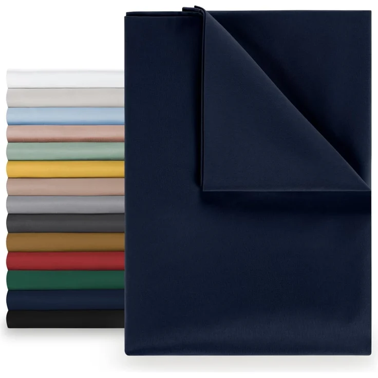 Blumtal Bettlaken Pflegeleichtes Betttuch, Oeko-TEX zertifiziert, Gummizug: ohne, aus weichem, gebürstetem Mikrofaser-Gewebe ohne Gummizug