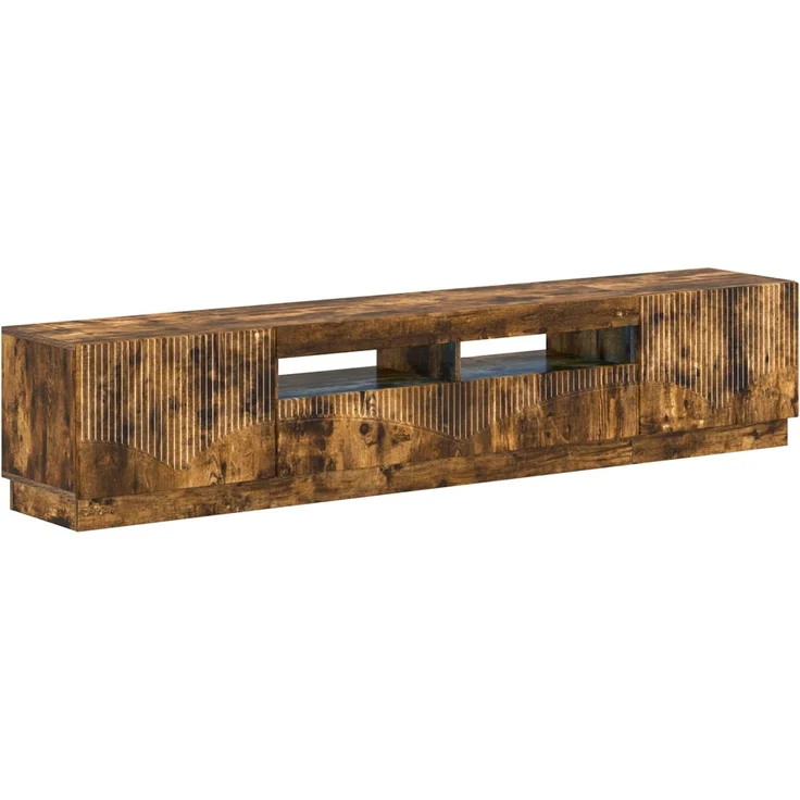 vidaXL LED-TV-Schrank HOORN 3 stk. Raucheiche Holzwerkstoff 3416845 – Bild 2