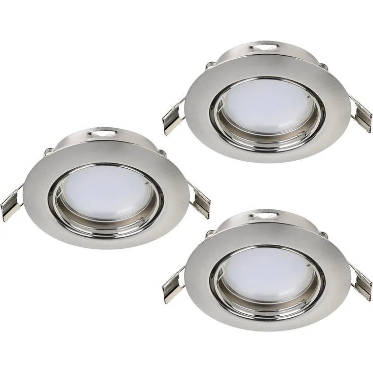 Eglo 94408 GU10 LED Einbauleuchte PENETO nickel-matt max. 3X5W schwenkbar