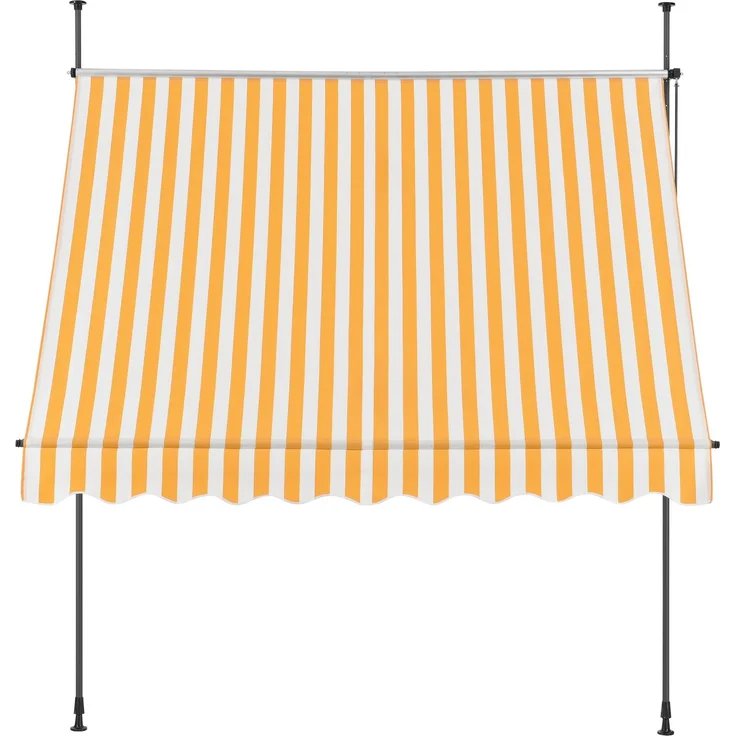 Klemmmarkise Stem 200x120x220-309 cm Gelb / Weiß [pro. tec] – Bild 4