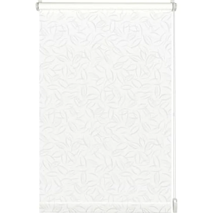 Gardinia EasyFix Rollo mit Blättern weiß 60 x 150 cm
