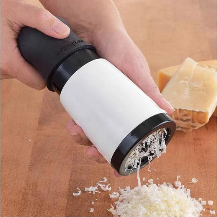 FELIXLEO Käsereibe Trommelreibe Edelstahl Handreibe für Käse und Gemüse – Bild 2