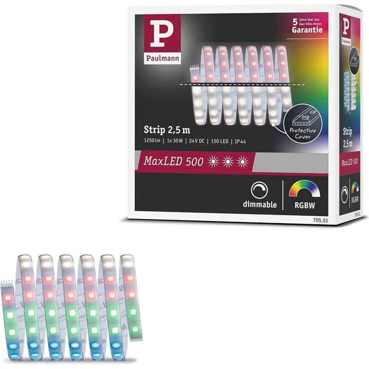 Paulmann No. 70551 MaxLED 500 Stripe beschichtet 2,5m 30W RGBW 3000K