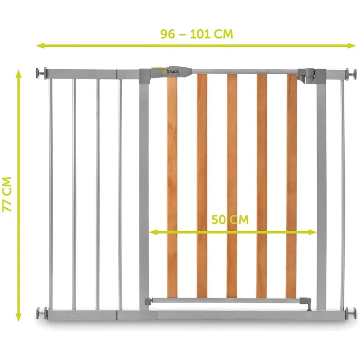 Hauck Türschutzgitter Wood Lock 2 von 75-80 cm + 21cm Verlängerung – Bild 15