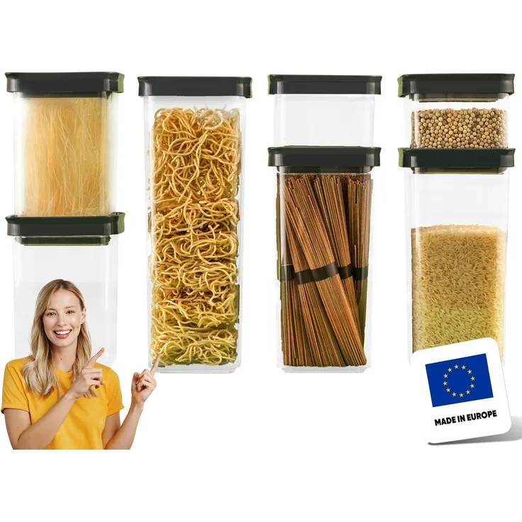 uandu home Vorratsdose Vorratsdosen mit Deckel Luftdicht, Vorratsbehälter Set, (Aufbewahrungsbox Küche Aufbewahrung & Organisation, BPA Frei, Küchen Organizer, Vorratsdosen für alle trockenen Lebensmittel)