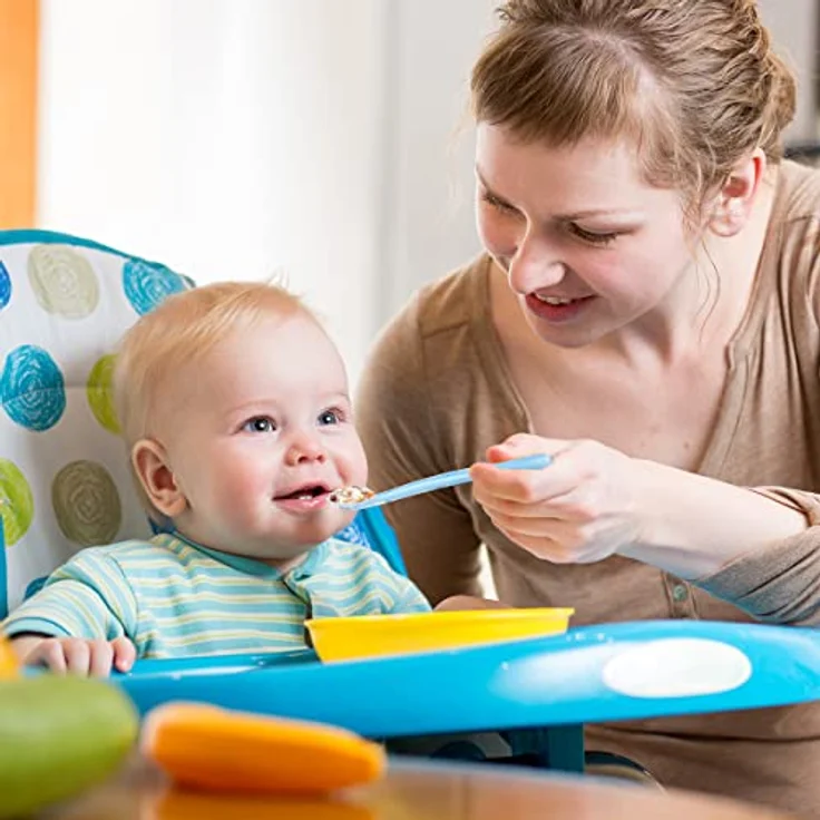 Vicloon Babylöffel, 5 Stück Baby Fütterlöffel aus Extra Weich Silikon, BPA Frei, Breilöffel Lang, Säugling Beikost Esslöffel für Baby & Kleinkind Säugling Kinder ab 4 Monate – Bild 6