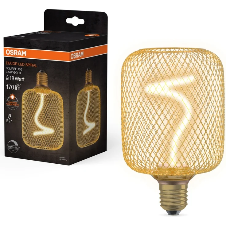 Osram LED Dekoleuchtmittel E27 Square Gold 3,5W dimmbar warmweiß – Bild 4