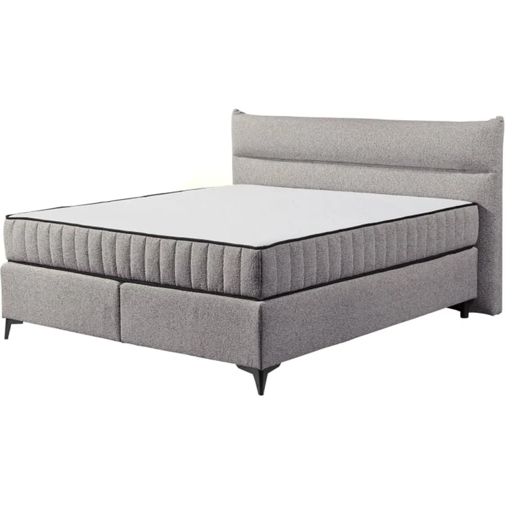 Boxspringbett Vlieland von ED Exciting Design Farbe grau mit H3/H4 Duo-Matratze 180 x 200 cm – Bild 3