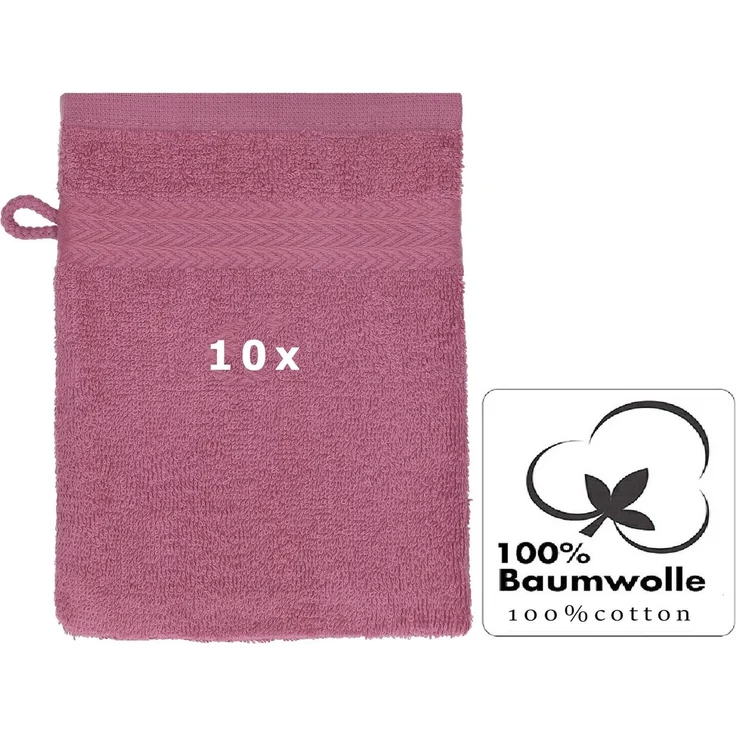 Betz Waschhandschuh 10-tlg. PREMIUM Größe 16 cmx21 cm, Baumwolle (Set, 10-St), 100% baumwolle – Bild 2
