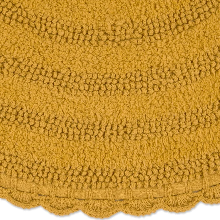 DII Crochet Collection Wende-Badematte, rund, Durchmesser 69,8 cm, Honiggold – Bild 5