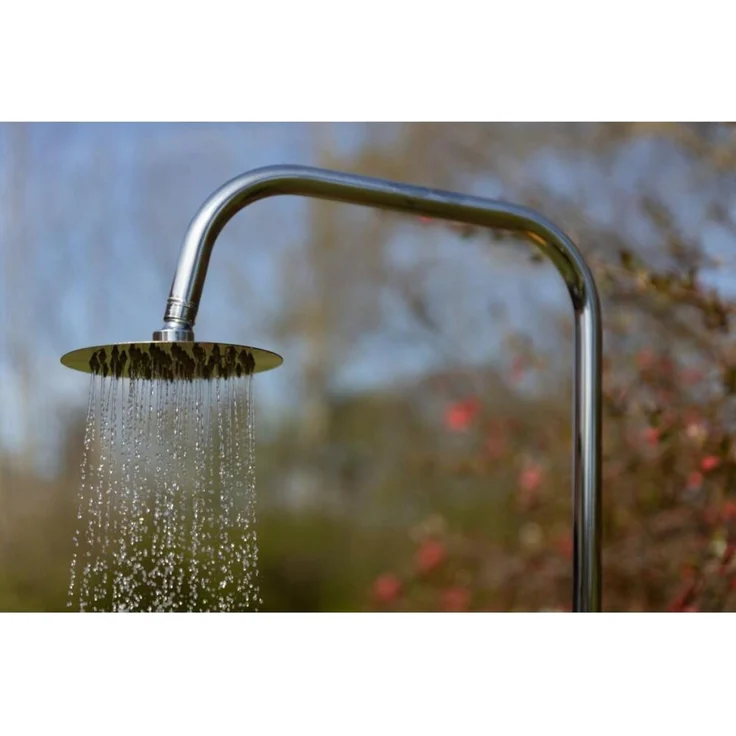 Gartendusche aus geöltem Kiefernholz mit verzinktem Eisen 75x75x221cm Dusche Garten – Bild 6