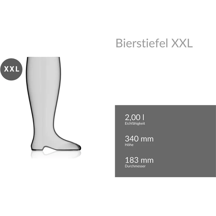 Rastal XXL Riesen-Bierstiefel 2,0 Liter – Bild 2