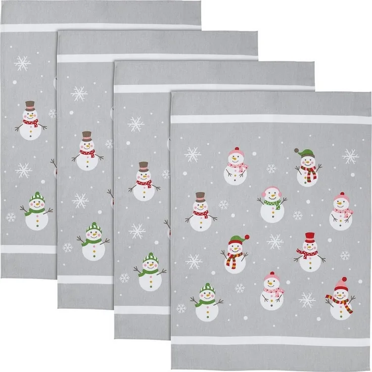 Erwin Müller Geschirrtuch Geschirrtuch 4er-Pack, Baumwolle Motiv