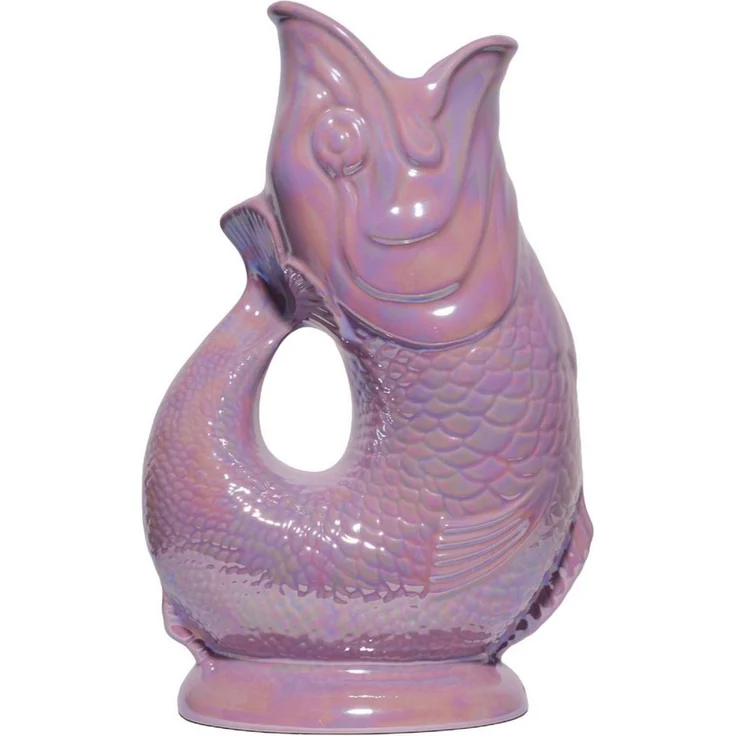 Gluckigluck Wasserkaraffe, (Original Gluggle Jug aus England), mit Gluckergeräusch, handgefertigt, ikonisches Fisch-Design, 1,2 L – Bild 1