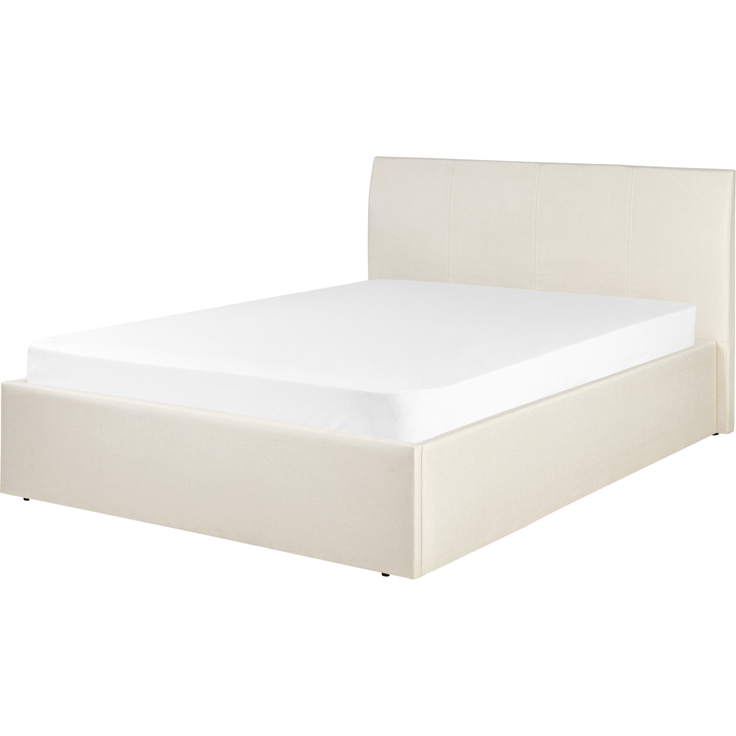 Bett mit Stauraum Stoff ORBEY 120x200 cm Hellbeige – Bild 4