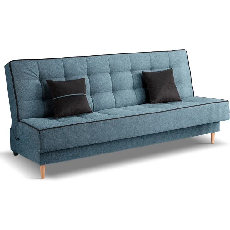 Schlafsofa (B/H/T: 199x91x91 cm) in Blau – Bild 1