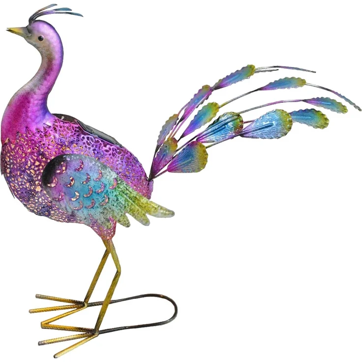 LED Solarleuchte, Pfau, bunt, Höhe 55 cm – Bild 1