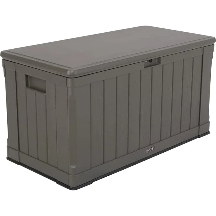 LIFETIME 60089 - Ultra-resistente Gartentruhe 127 x 64 x 67 cm UV100 braun – Bild 1
