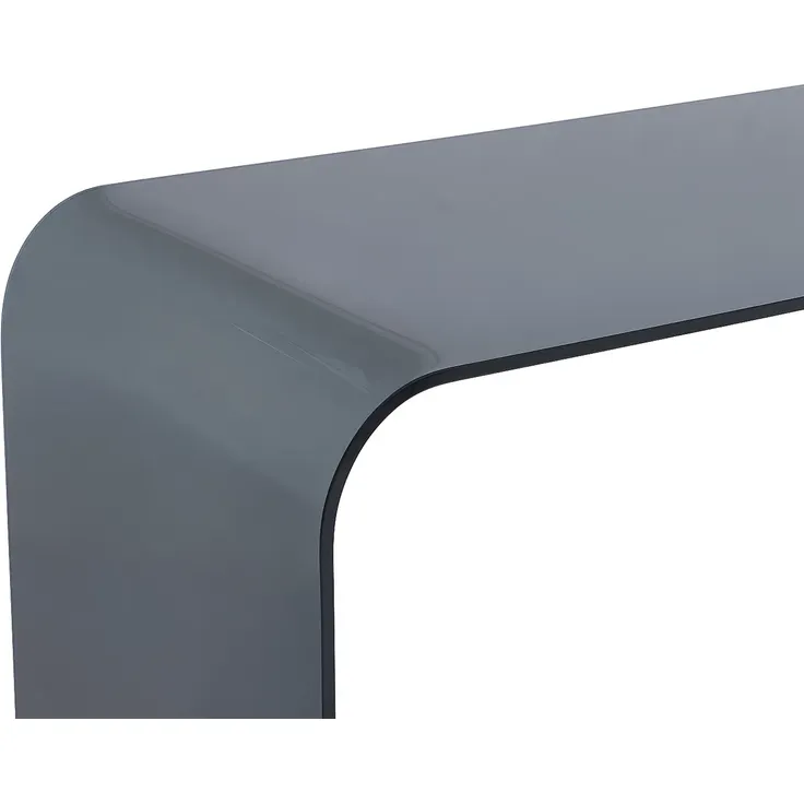 Vente-unique - KARDEMO Büromöbel Glas Grau - B 60 cm x H 75 cm x L 120 cm – Bild 5