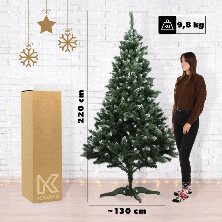 KADAX Künstlicher Weihnachtsbaum Diamanttanne 220 cm dick – Bild 2