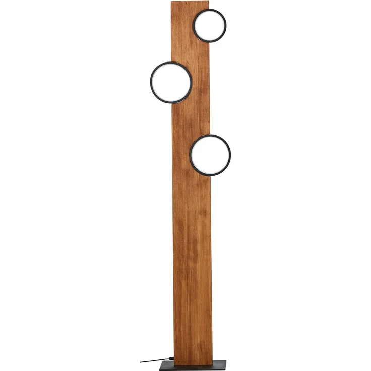 Brilliant Leuchten G99935-76 Stehleuchte Cheesy matt schwarz holz 3000K – Bild 2