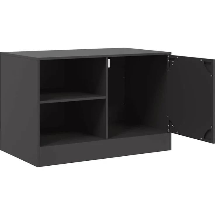 2 pcs TV-Schrank, Lowboard Schwarz 67x39x44 cm Stahl – Bild 7