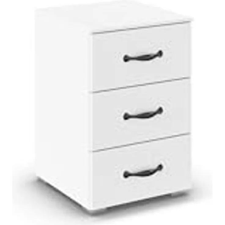 rauch Aditio Box, Nachttisch, 3 Schubladen, mit Softclose-Funktion, Farbe Weiß, BxHxT 40x61x42cm